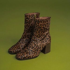 🇫🇷Bocage Emina leopard boots 38/7.5 🐆